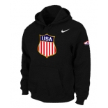 NHL winter Olympics USA Flag Pullover Hoodie black