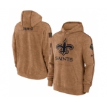 Men's New Orleans Saints 2023 Brown Salute to Service Pullover Hoodie