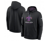 Men's New Orleans Saints Black 2024 Crucial Catch Club Pullover Hoodie