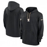 Men's New Orleans Saints Black Performance Pullover Hoodie