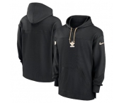 Men's New Orleans Saints Black Performance Pullover Hoodie