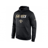 Men's New Orleans Saints Nike Black Kick Off Staff Performance Pullover Hoodie