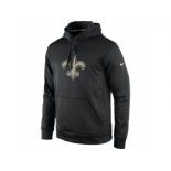 Men's New Orleans Saints Nike Black Practice Performance Pullover Hoodie