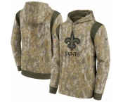 Men's New Orleans Saints Nike Camo 2021 Salute To Service Therma Performance Pullover Hoodie