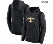 Men's New Orleans Saints Nike Charcoal 2021 NFL Crucial Catch Therma Pullover Hoodie