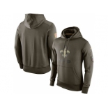 Men''s New Orleans Saints Nike Olive Salute To Service KO Performance Hoodie