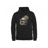 Men's New Orleans Saints Pro Line Black Throwback Logo Pullover Hoodie