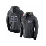 NFL Men's Nike New Orleans Saints #89 Josh Hill Stitched Black Anthracite Salute to Service Player Performance Hoodie