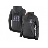 NFL Women's Nike New Orleans Saints #10 Brandin Cooks Stitched Black Anthracite Salute to Service Player Performance Hoodie