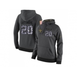 NFL Women's Nike New Orleans Saints #20 Marshon Lattimore Stitched Black Anthracite Salute to Service Player Performance Hoodie