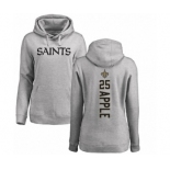 NFL Women's Nike New Orleans Saints #25 Eli Apple Ash Backer Pullover Hoodie