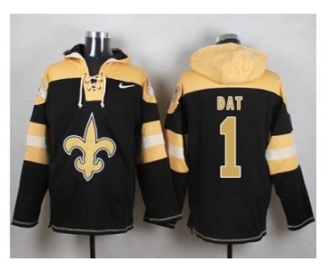 Nike New Orleans Saints #1 Who Dat Black Player Pullover Hoodie