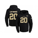 Nike New Orleans Saints #20 Marshon Lattimore Black Name & Number Pullover NFL Hoodie