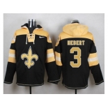 Nike New Orleans Saints #3 Bobby Hebert Black Player Pullover Hoodie