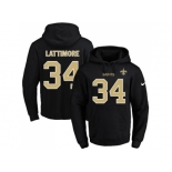 Nike New Orleans Saints #34 Marshon Lattimore Black Name & Number Pullover NFL Hoodie