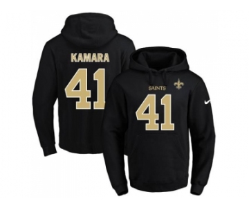 Nike New Orleans Saints #41 Alvin Kamara Black Name & Number Pullover NFL Hoodie