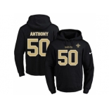 Nike New Orleans Saints #50 Stephone Anthony Black Name & Number Pullover NFL Hoodie