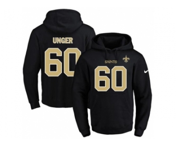 Nike New Orleans Saints #60 Max Unger Black Name & Number Pullover NFL Hoodie