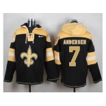 Nike New Orleans Saints #7 Morten Andersen Black Player Pullover Hoodie