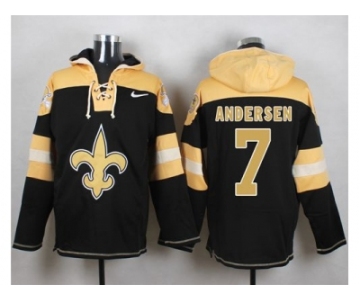 Nike New Orleans Saints #7 Morten Andersen Black Player Pullover Hoodie