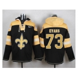 Nike New Orleans Saints #73 Jahri Evans Black Player Pullover Hoodie