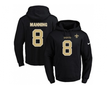 Nike New Orleans Saints #8 Archie Manning Black Name & Number Pullover NFL Hoodie