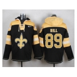 Nike New Orleans Saints #89 Josh Hill Black Player Pullover Hoodie