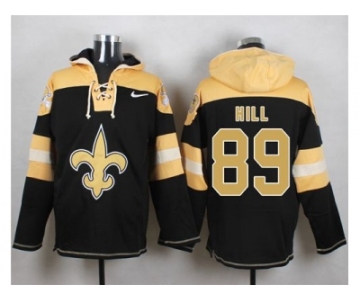 Nike New Orleans Saints #89 Josh Hill Black Player Pullover Hoodie