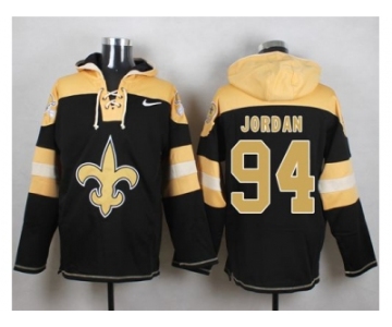 Nike New Orleans Saints #94 Cameron Jordan Black Player Pullover Hoodie