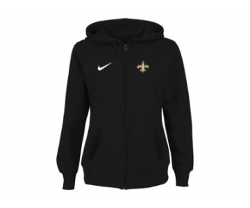 Women New Orleans Saints Stadium Rally Full Zip Hoodie Black