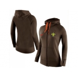 Women Nike New Orleans Saints Full-Zip Performance Hoodie Brown