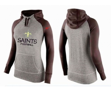 Women Nike New Orleans Saints Performance Hoodie Grey & Brown