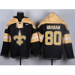 nike nfl jerseys new orleans saints #80 graham gold-black-1[pullover hooded sweatshirt]