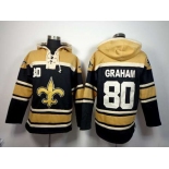 nike nfl jerseys new orleans saints #80 graham gold-black[pullover hooded sweatshirt]