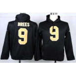 nike nfl jerseys new orleans saints #9 drew brees black[pullover hooded sweatshirt]