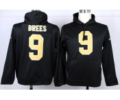 nike nfl jerseys new orleans saints #9 drew brees black[pullover hooded sweatshirt]