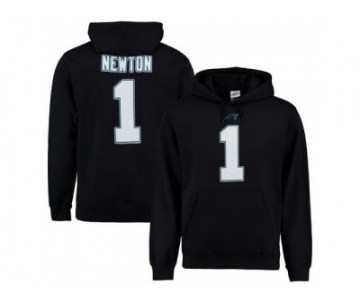 Carolina Panthers #1 Cam Newton Black Majestic Eligible Receiver II Name & Number NFL Hoodie