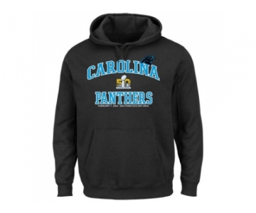 Carolina Panthers Majestic Black Super Bowl 50 Bound Heart and Soul Going To The Game Pullover Hoodie