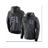 Men Carolina Panthers #51 Sam Mills Stitched Black Anthracite Salute to Service Player Performance Hoodie