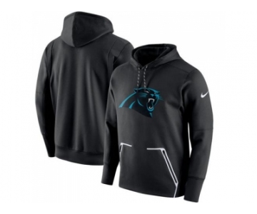 Men Carolina Panthers Nike Black Champ Drive Vapor Speed Performance Pullover Hoodie