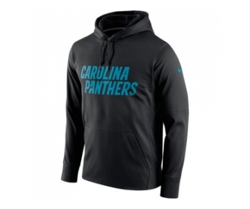 Men Carolina Panthers Nike Black Circuit Wordmark Essential Performance Pullover Hoodie