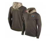 Men Carolina Panthers Nike Olive Salute to Service Sideline Therma Pullover Hoodie