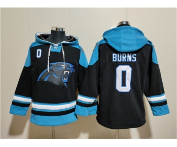 Men's Carolina Panthers #0 Brian Burns Black Ageless Must-Have Lace-Up Pullover Hoodie