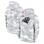 Men's Carolina Panthers 2024 Arctic Camo Salute To Service Club Fleece Pullover Hoodie