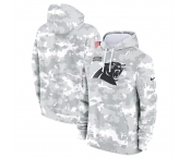 Men's Carolina Panthers 2024 Arctic Camo Salute To Service Club Fleece Pullover Hoodie