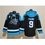 Men's Carolina Panthers #9 Bryce Young Black Ageless Must-Have Lace-Up Pullover Hoodie