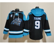 Men's Carolina Panthers #9 Bryce Young Black Ageless Must-Have Lace-Up Pullover Hoodie