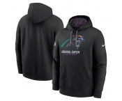 Men's Carolina Panthers Black 2024 Crucial Catch Club Pullover Hoodie