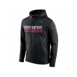 Men's Carolina Panthers Black Breast Cancer Awareness Circuit Performance Pullover Hoodie