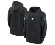 Men's Carolina Panthers Black Performance Pullover Hoodie